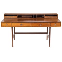 Jens Quistgaard for Løvig Walnut Flip-Top Executive Desk, 1966