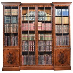 Figured Mahogany Four-Door Bookcase