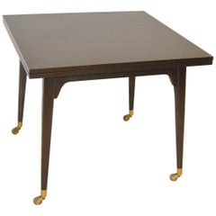 Mid Century Ebonized Flip Top Spieltisch von Edward Wormley für Dunbar
