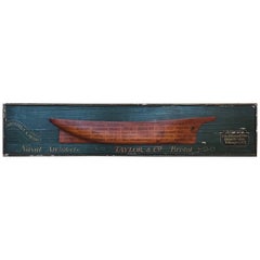 Antique English Trade Sign of a Ships Hull