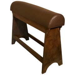 Georgian Mahogany Leather Upholstered Saddle Rack