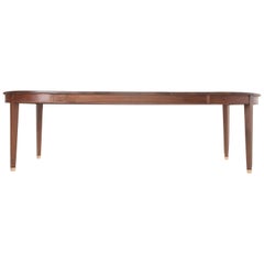 French Directoire Style Walnut Dining Table Made at Fireside