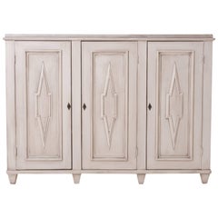 Swedish Gustavian Style Painted Buffet Made at Fireside