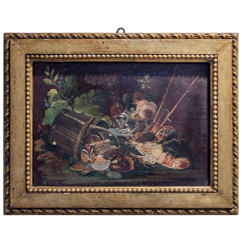 Petite peinture à l'huile italienne en vente