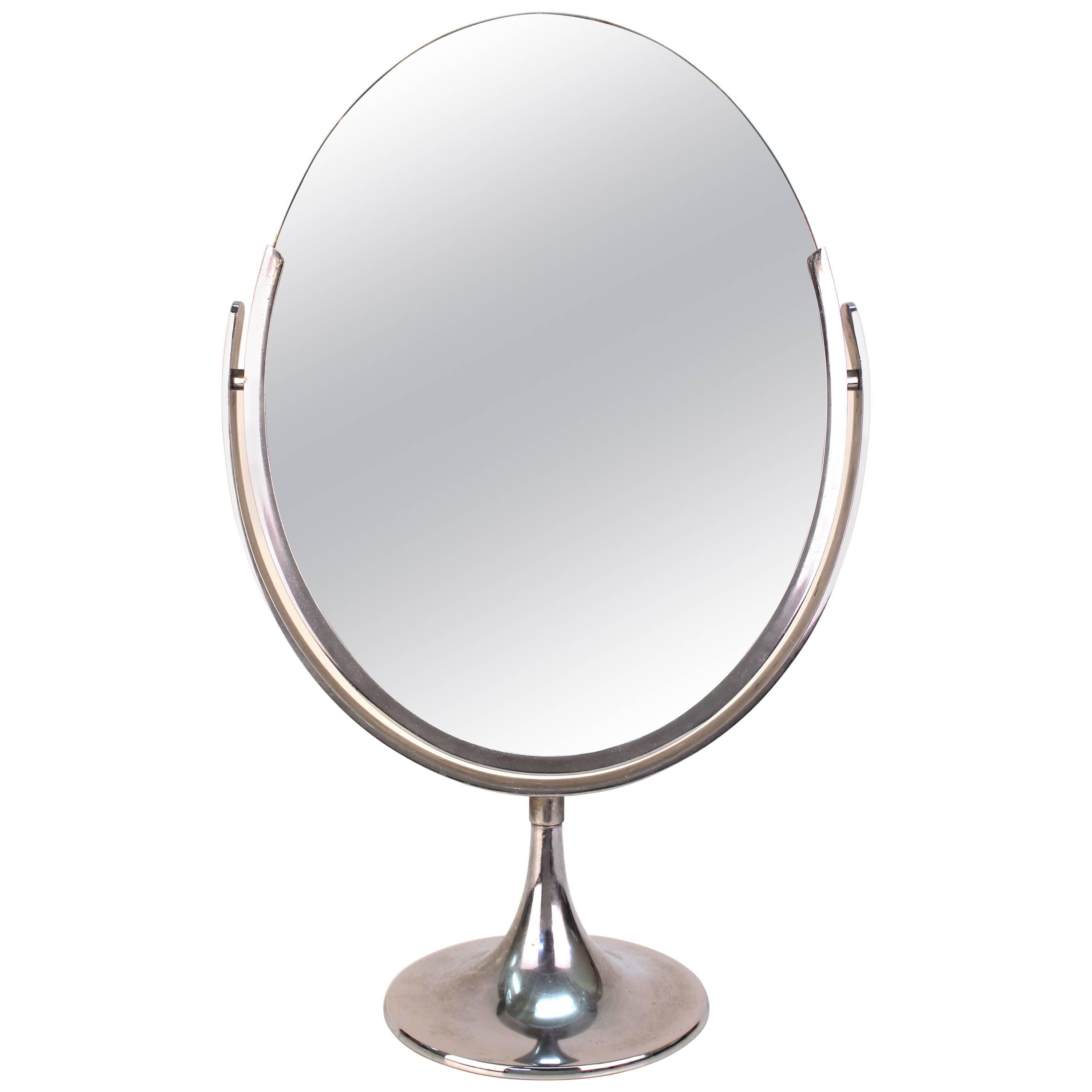 Mid-Century Oval Counter-top Vanity Mirror