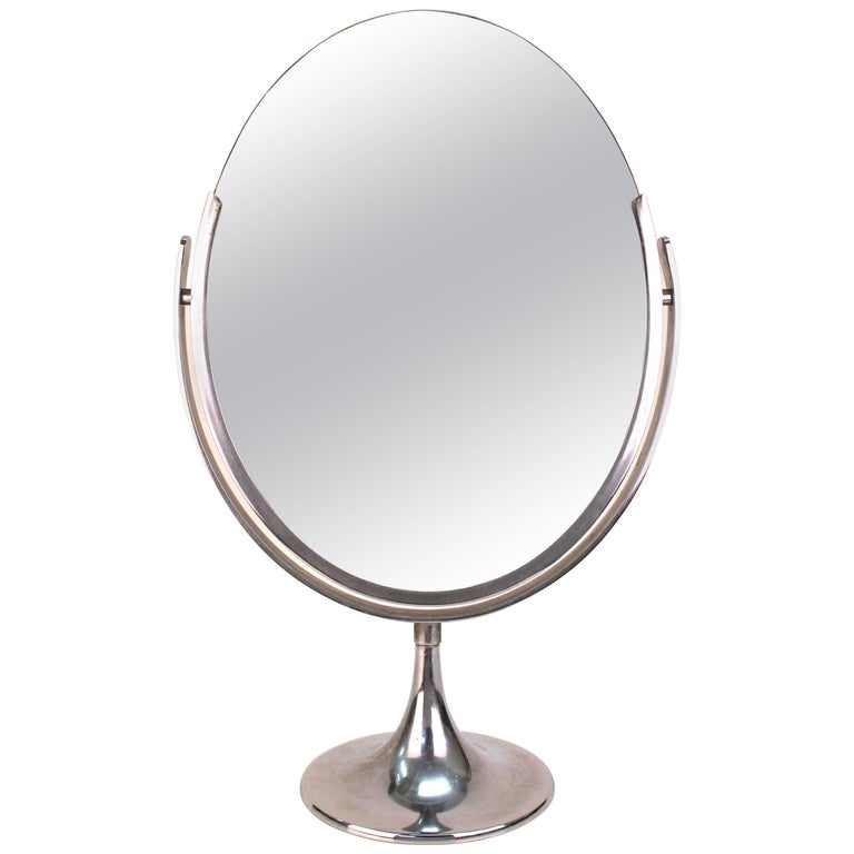 MidCentury Oval Countertop Vanity Mirror at 1stDibs