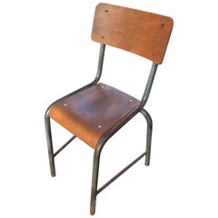 1950s French Modernist  Industrial Side Chair