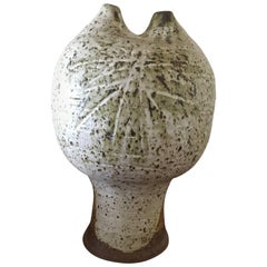 Early Large Robert Arneson Weedpot / Double Spout Vase Bay Area Ceramic Artist