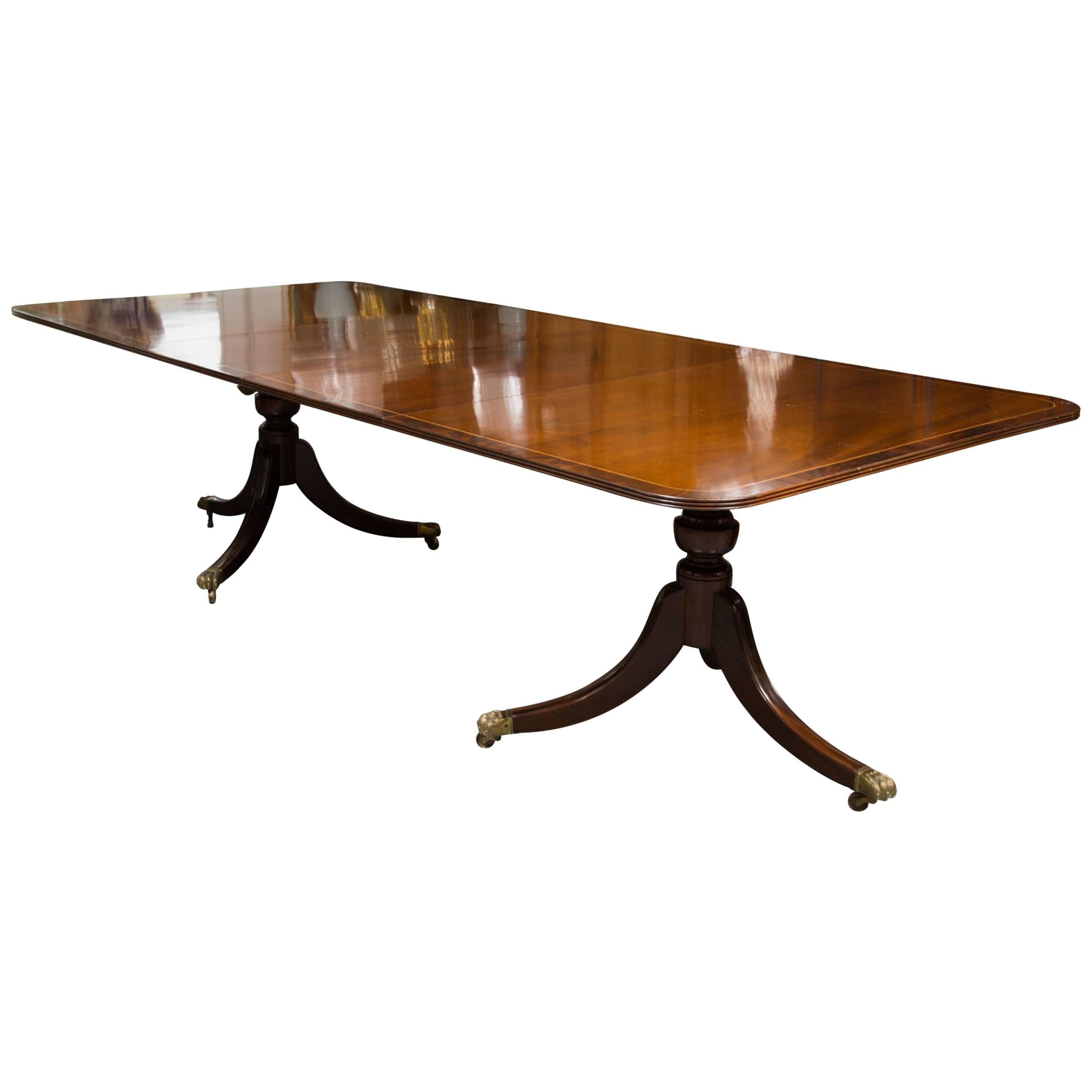Fine English Mahogany Pedestal Dining Table