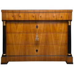 19th Century German Biedermeier Cherrywood Chest of Drawers