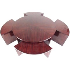 Stylish Ralph Lauren "Duke" Cocktail Table with Nesting Bench Seats