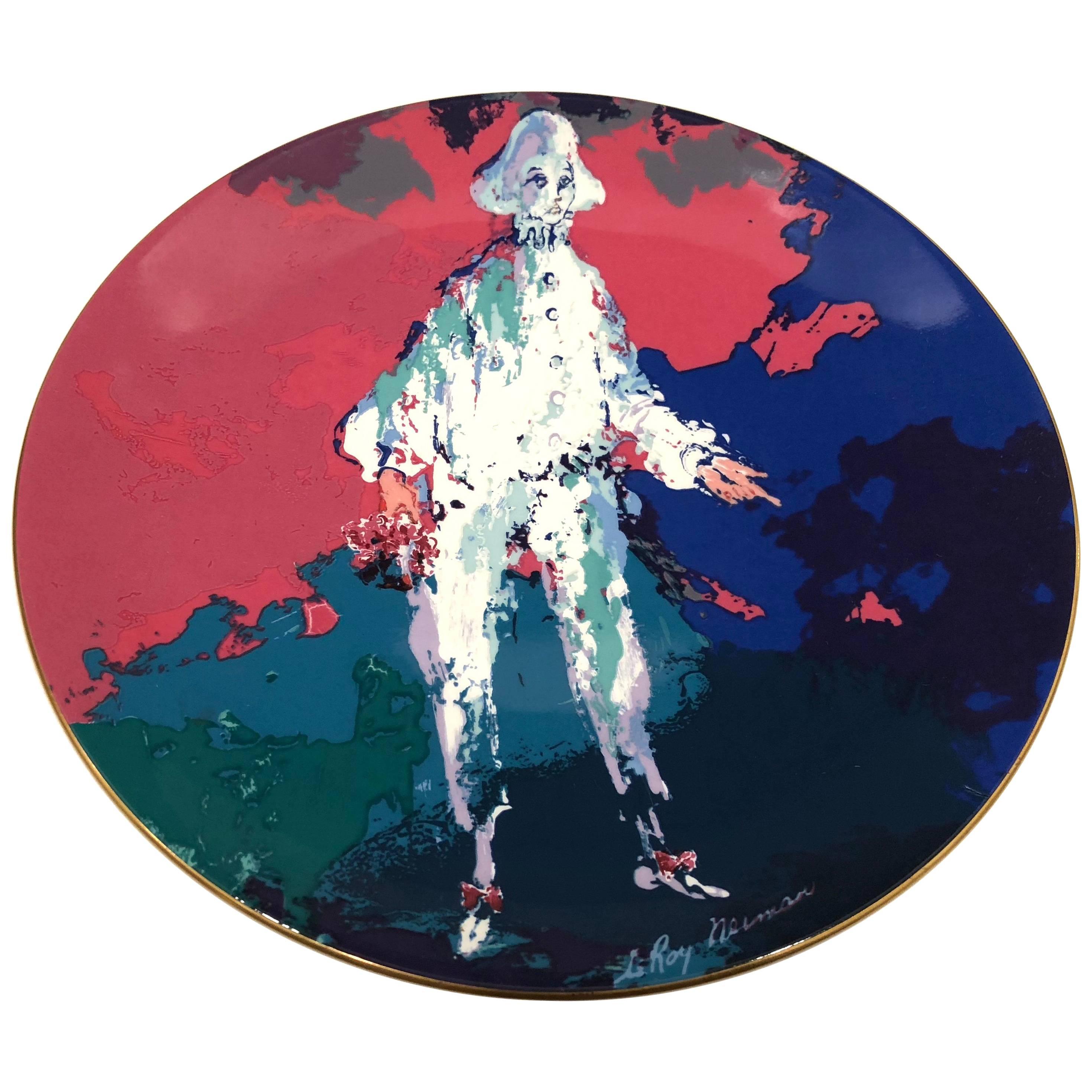 Collectors Edition Decorative Plate "Pierrot" by Leroy Neiman for Royal Daulton For Sale
