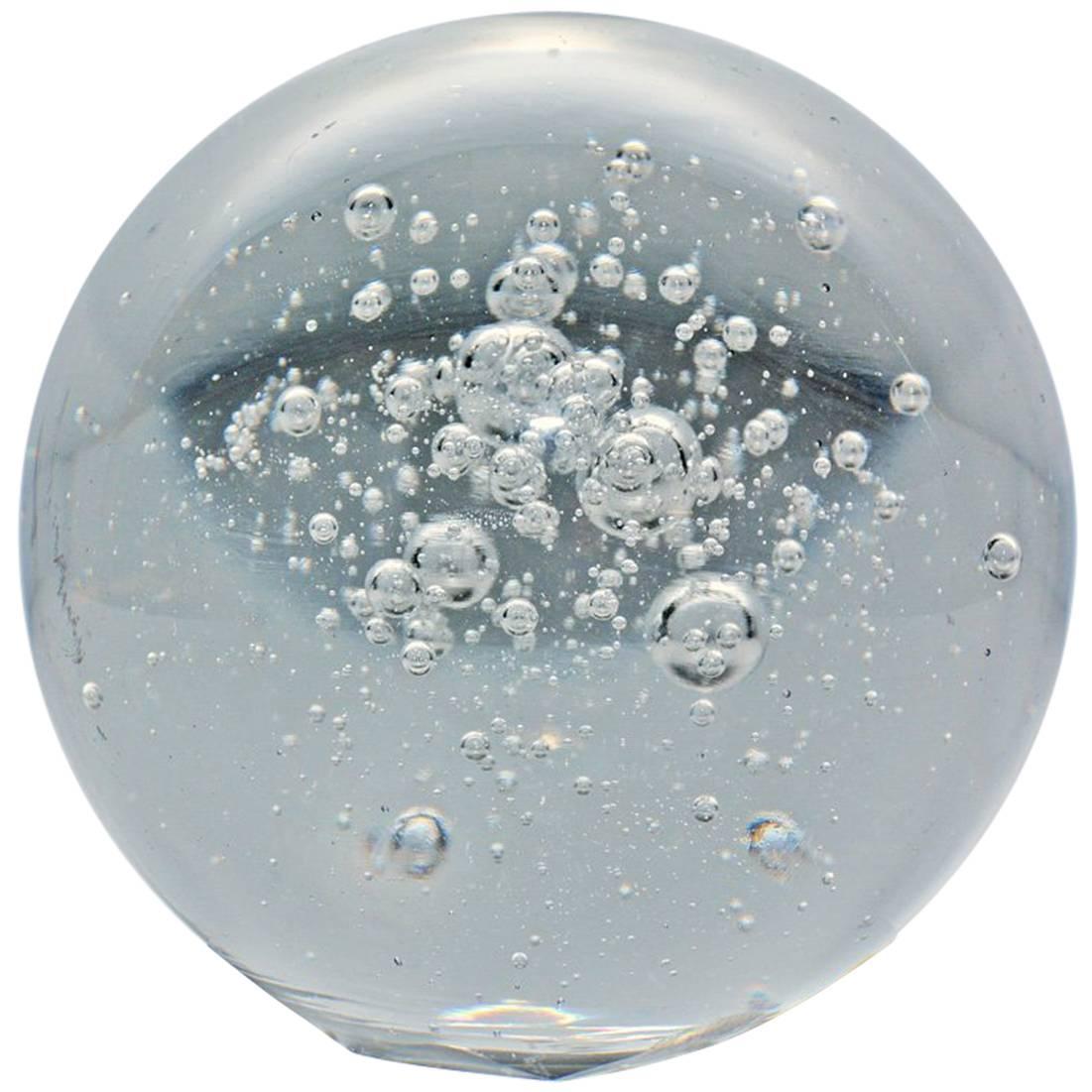 Large Crystal Ball with Air Bubbles