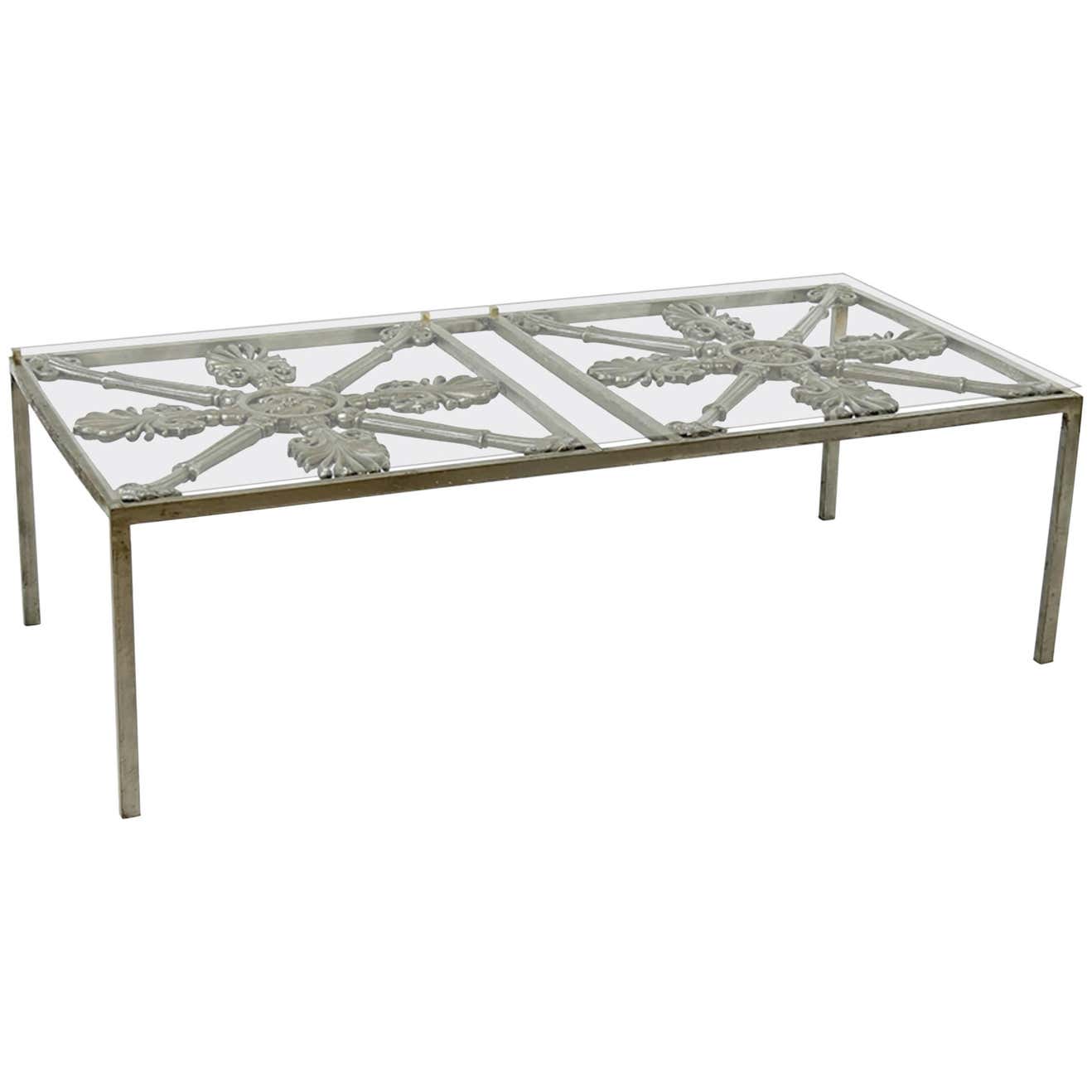 Iron Cocktail Table Made of Architectural Elements For Sale at 1stDibs