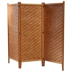 Pine Folding Screen, Sweden, 1950s