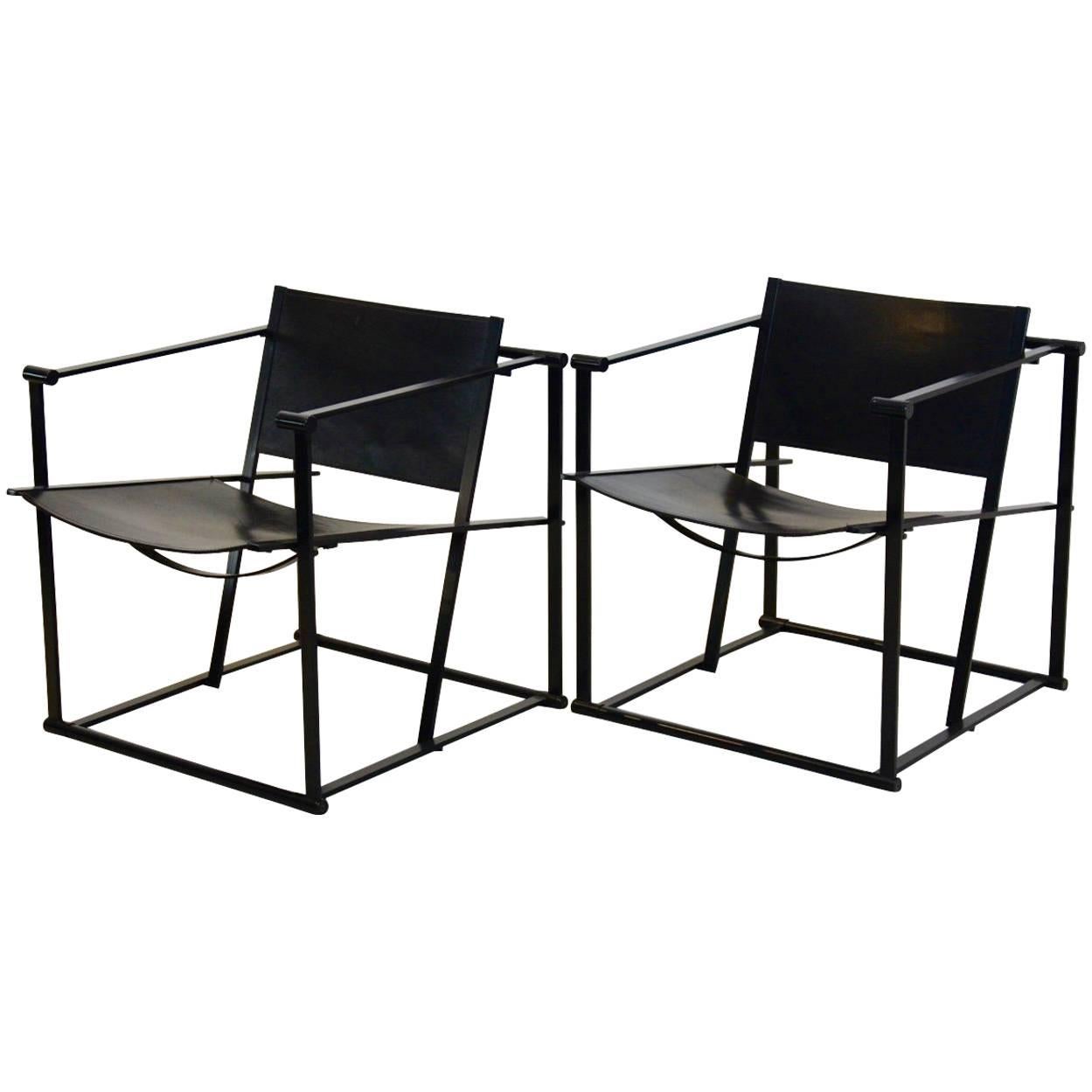 FM62 Cubic Leather Lounge Chairs by Radboud van Beekum for Pastoe, Dutch Design