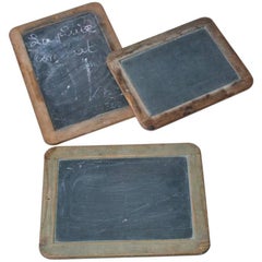 Three Mini French Antique Chalk Boards