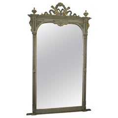 20th Century French Style Floor Mirror with Ribbon Carving