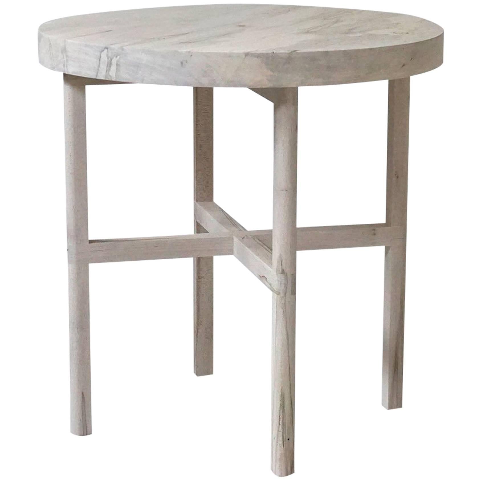 Ox Side Table or Occasional Table in Bleached Ambrosia Maple For Sale