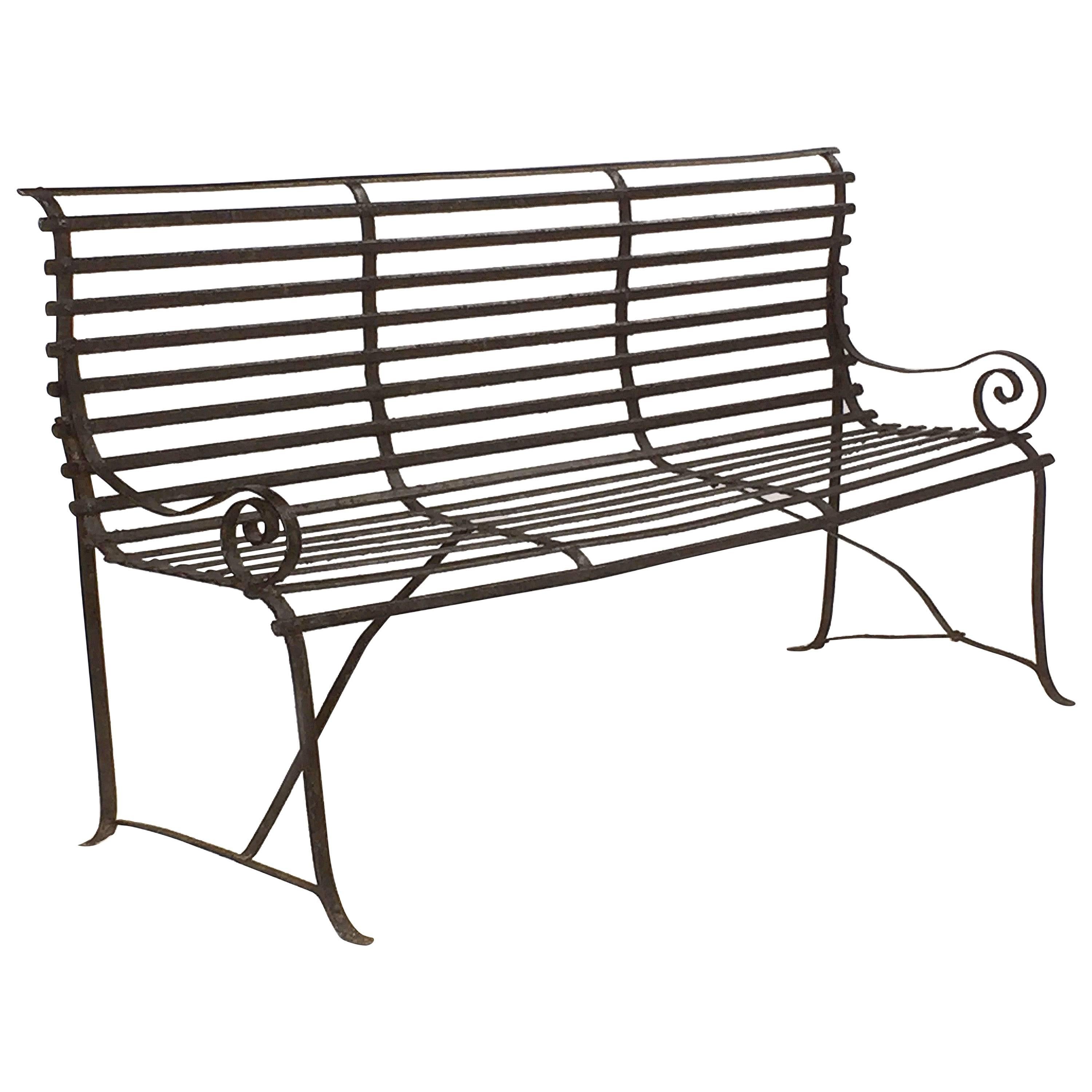 American Garden Seating Bench of Painted Iron