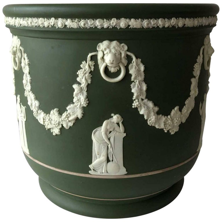 Wedgwood Jasperware jardiniere, 1925, offered by Harris Dean Gallery