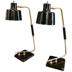 Table Lamp in Brass and Metal Base