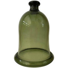 Hand Blown Green Glass Dome