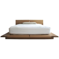 Platform, Rift Queen Bed, Mid-Century Modern, Hardwood, Custom, Semigood