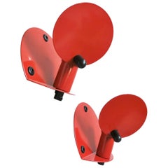 Vintage Pair of Post-Modern Italian Wall Lamps