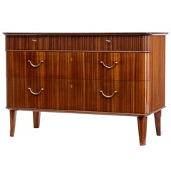 Scandinavian Modern 1950s Mahogany Chest of Drawers