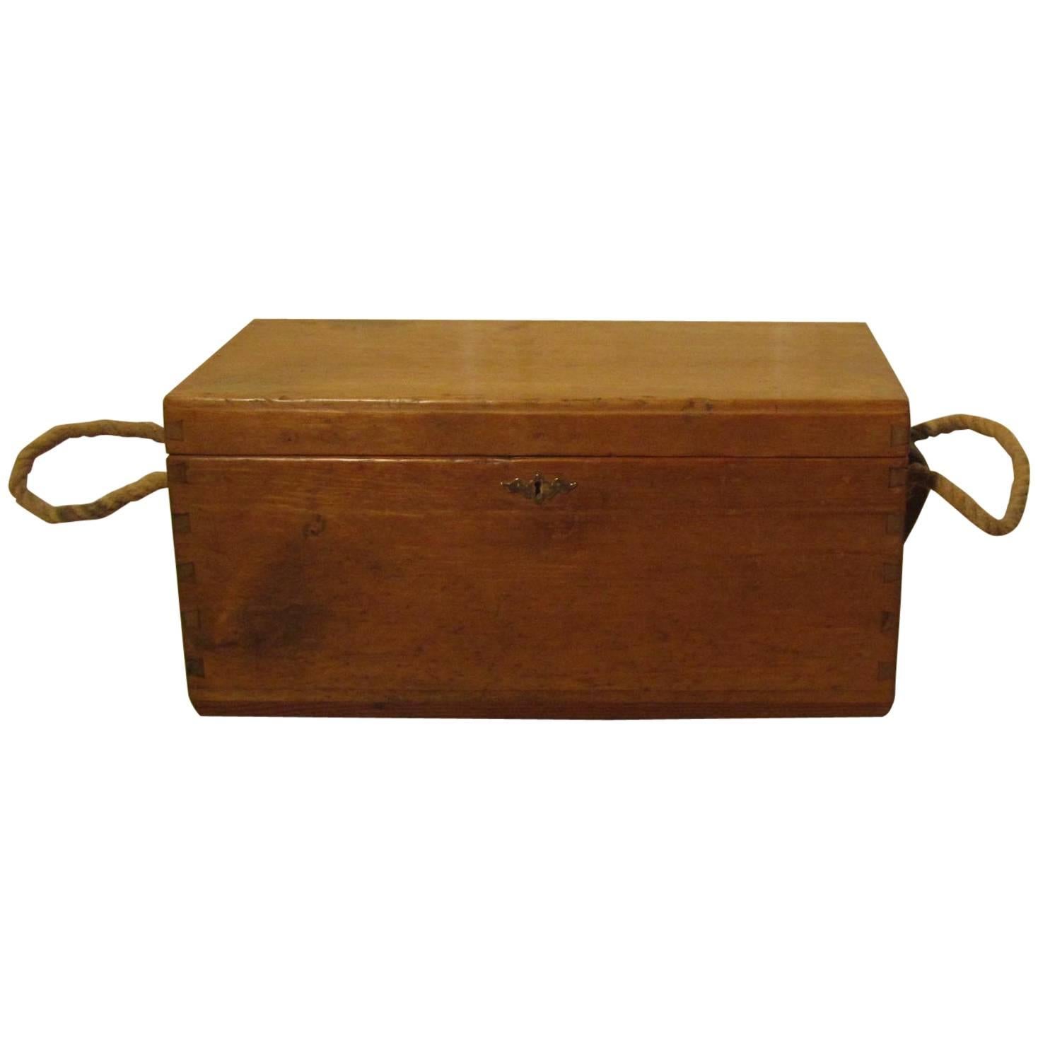 Victorian Pine Carpenters Box or Sea Chest  For Sale