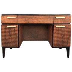 Donald Deskey for Amodec Art Deco Desk with Exotic Wood Finish