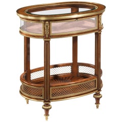 Antique Napoleon III Kingwood Oval Display Table