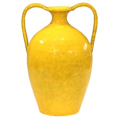 Retro Italian Pottery Bright Yellow Italica Ars for Rosenthal-Netter Vase