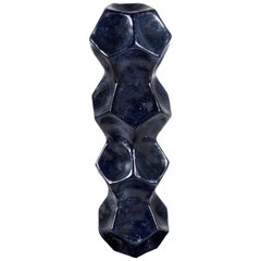 Cesare de Vita, Blue Ceramic Stele "Concava Blu", Unique Piece