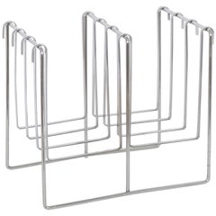 Milo Baughman Chrome Magazine Rack