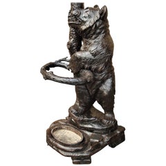 19th Century Carved Bear Black Forest Hall Stand