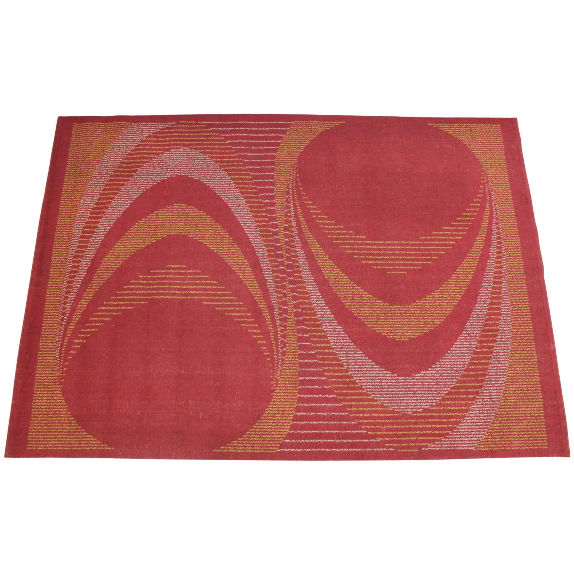 Midcentury Geometric Carpet For Sale