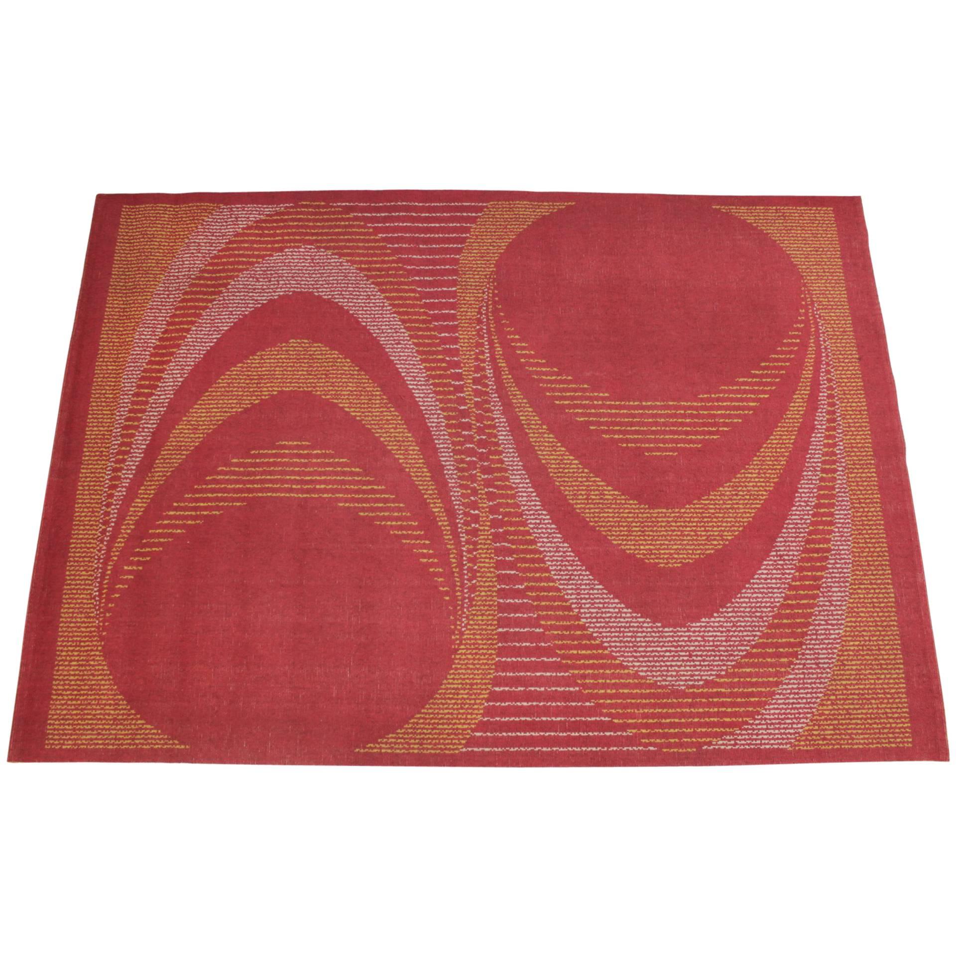 Alfombra geométrica de mediados de siglo