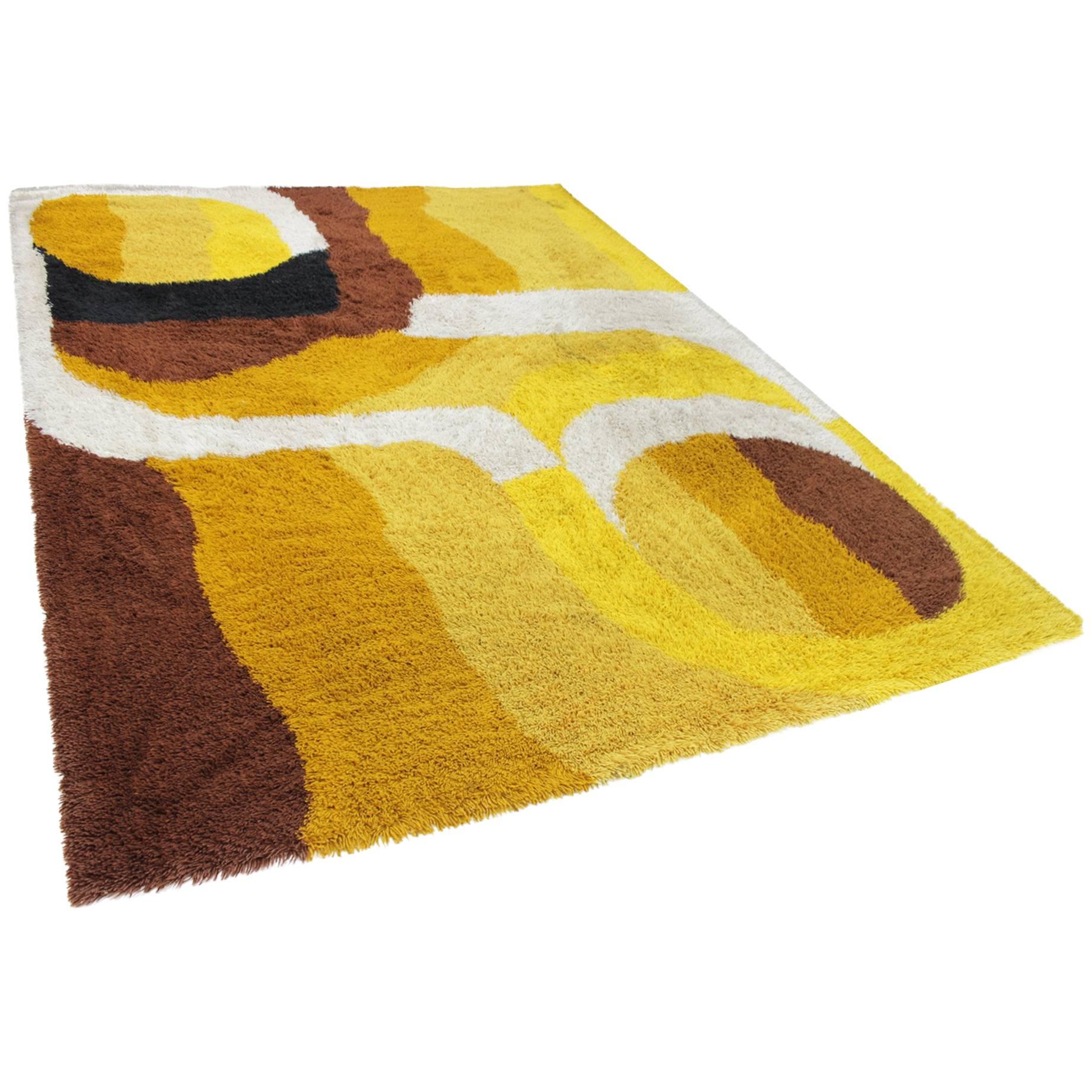 Big Midcentury Scandinavian Ege Rya Style Carpet