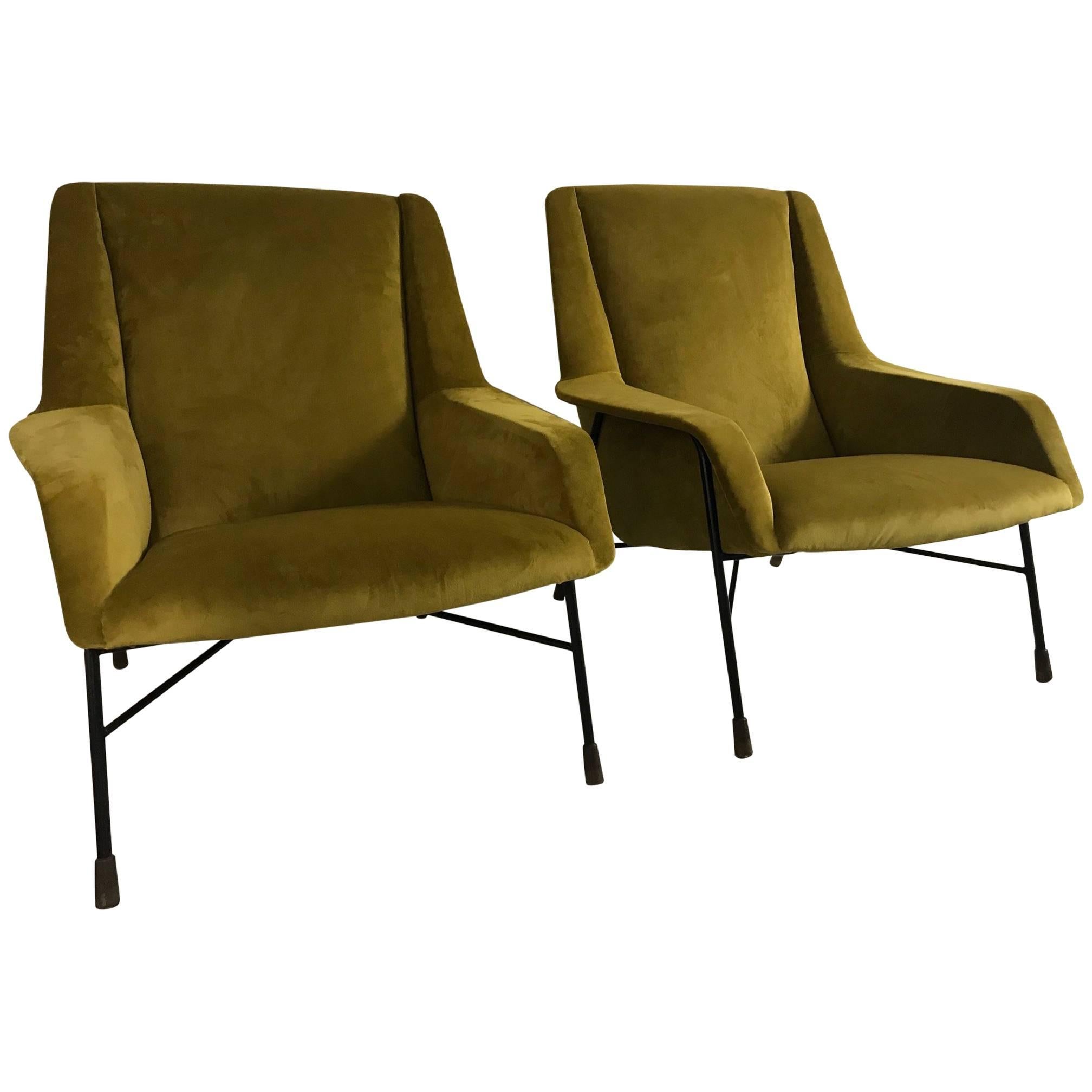 Pair of Italian Armchairs, 1960s