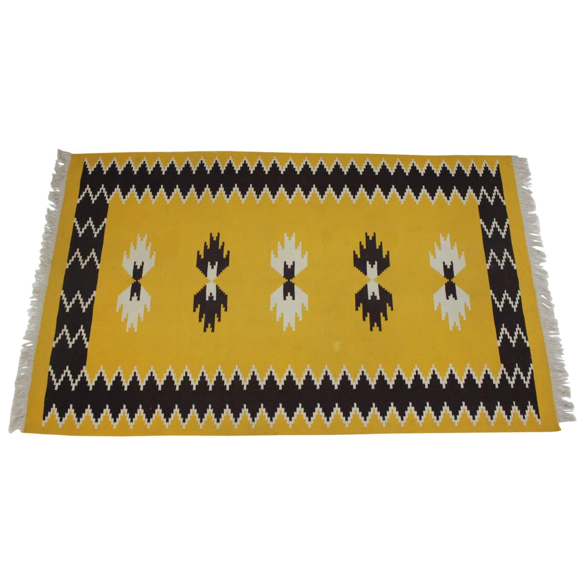 Midcentury Kilim Indian Carpet