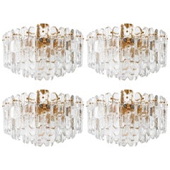 Kalmar Flush Mount Light 
Palazzo
, Gilt Brass Glass, 1970s, One of Four