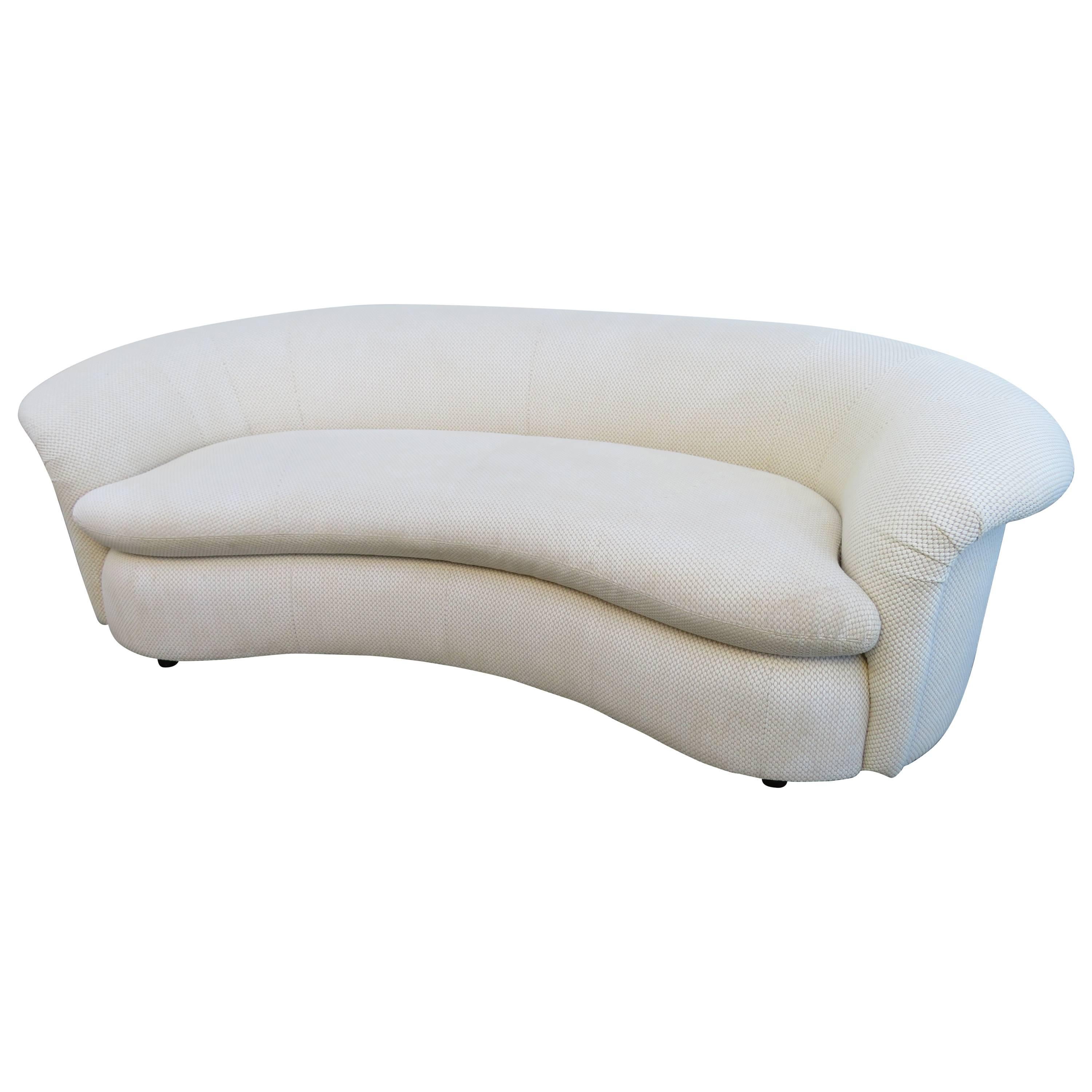 Lovely Curved Kidney Shaped Sofa Preview, Midcentury
