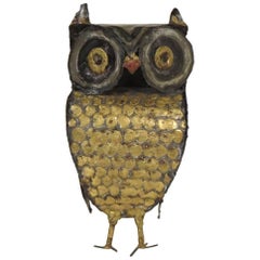 Vintage 1970s Metal Owl Sculpture by Garfinkle