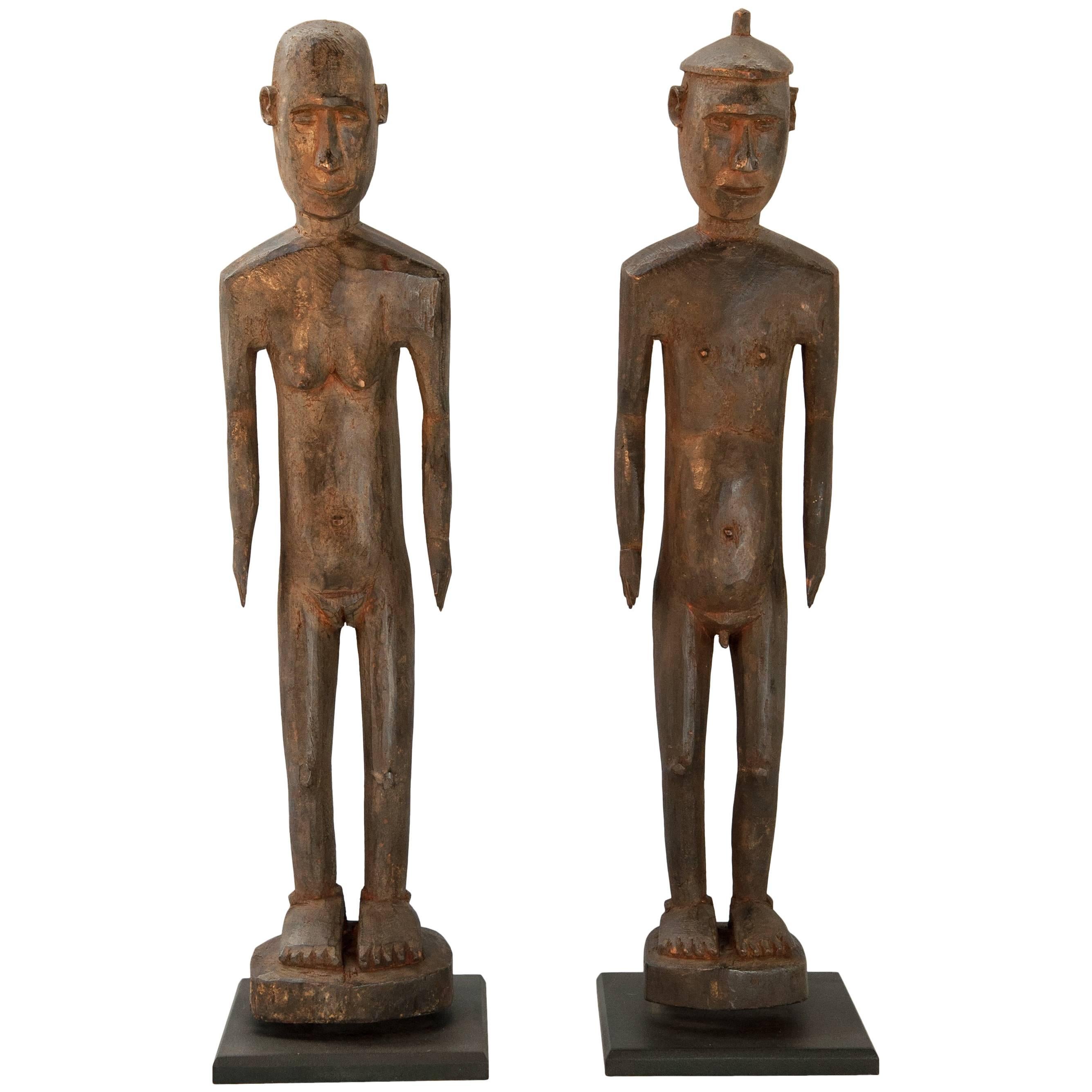 Tribal Ancestor Ana Deo Statues Lio-Ende, Central Flores. Mid-Late 20th Century