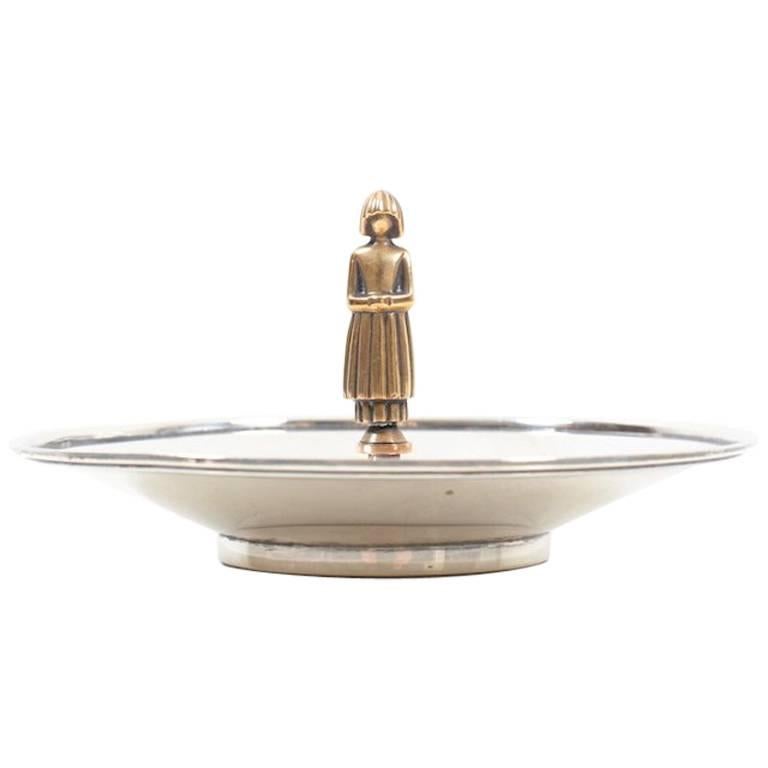 Rare Danish Art Deco Biscuit Bowl by Johannes Siggard for Carl M. Cohr For Sale