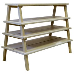 Used Large Set of Bleached Wood Shelves, Circa 1920s