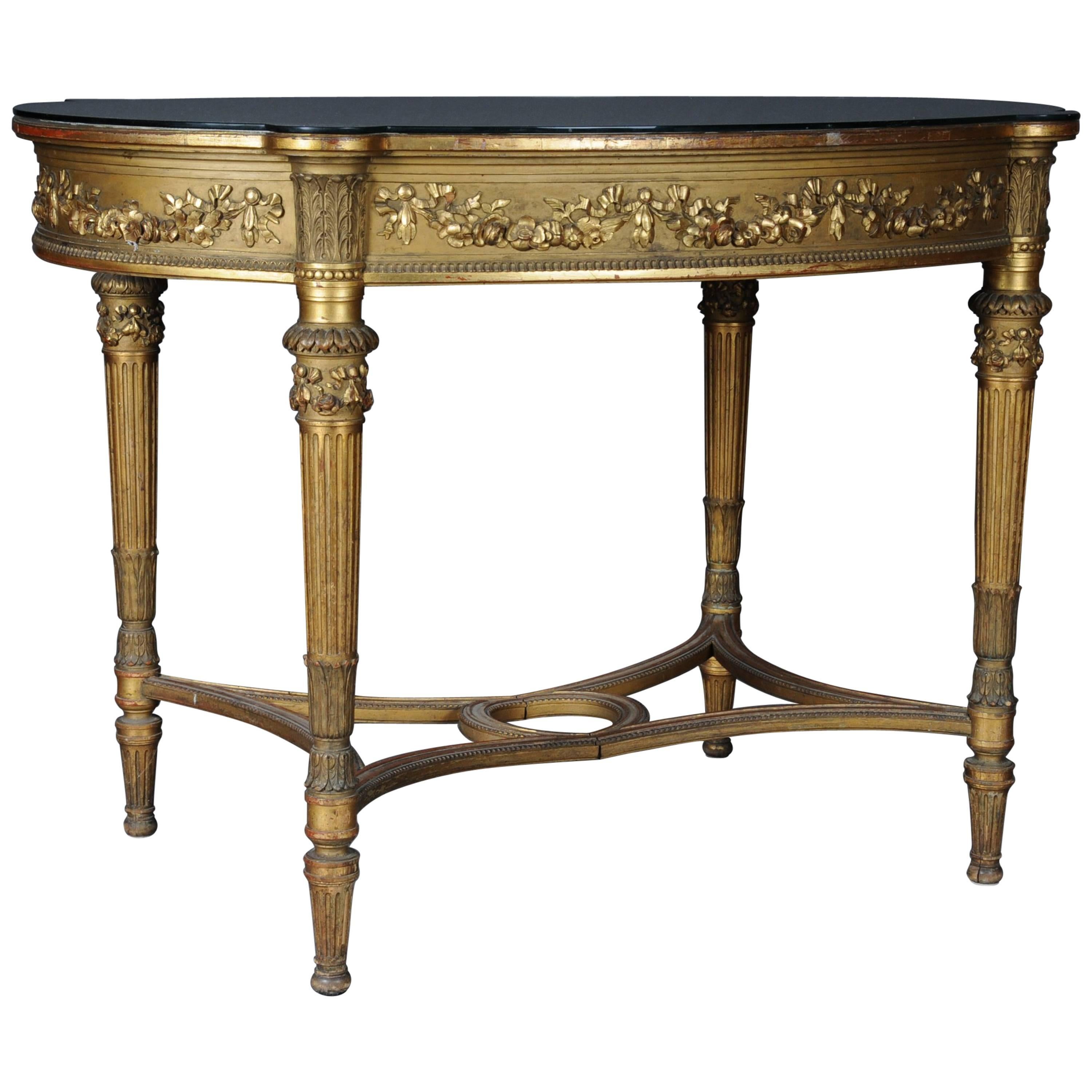 19th Century French Salon Table Napoleon III, Gilt