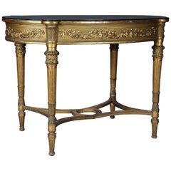 19th Century French Salon Table Napoleon III, Gilt